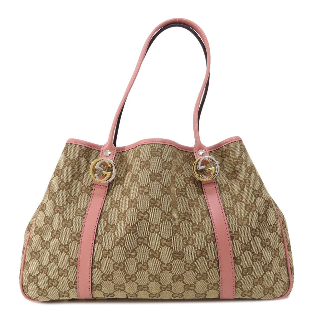 Gucci GG Twins Tote bag beige monogram canvas pink leather - Picture 11 of 11